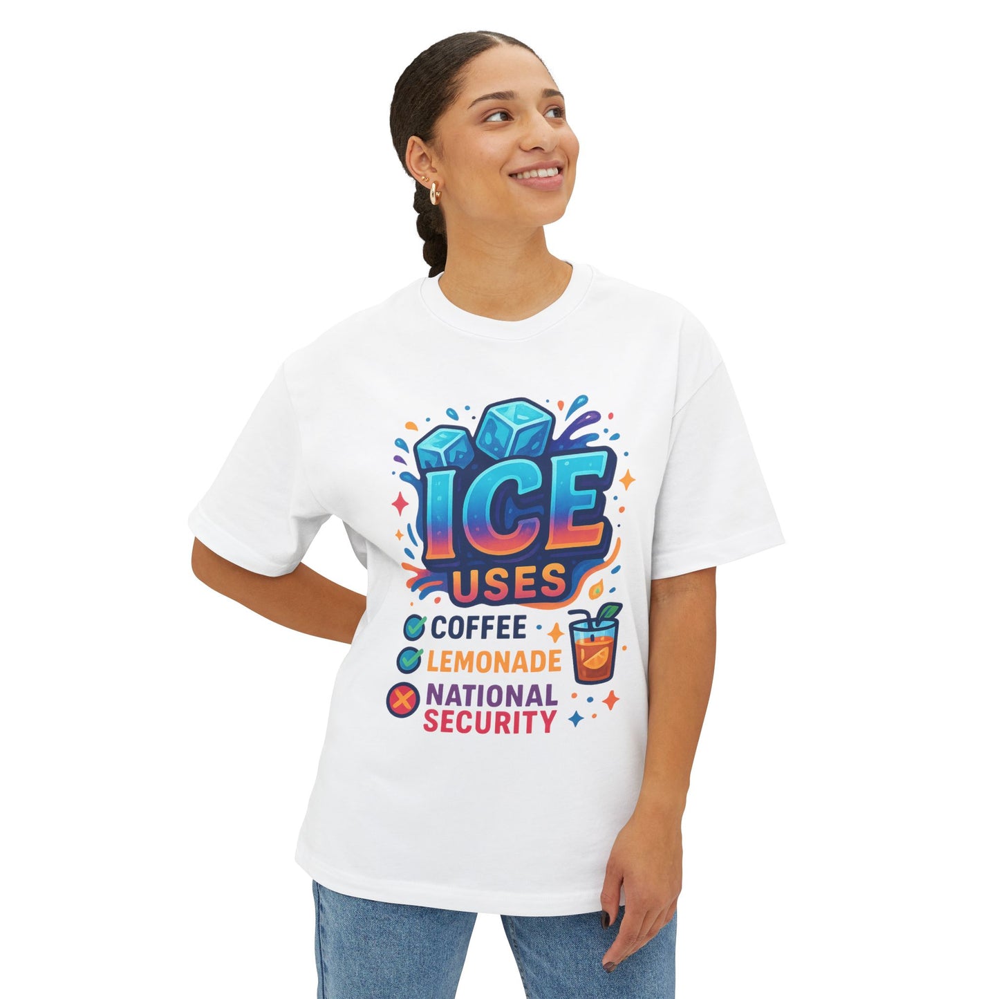 Ice-protest Themed Unisex Oversized Tee - Protest By VOICEWEAR.COM