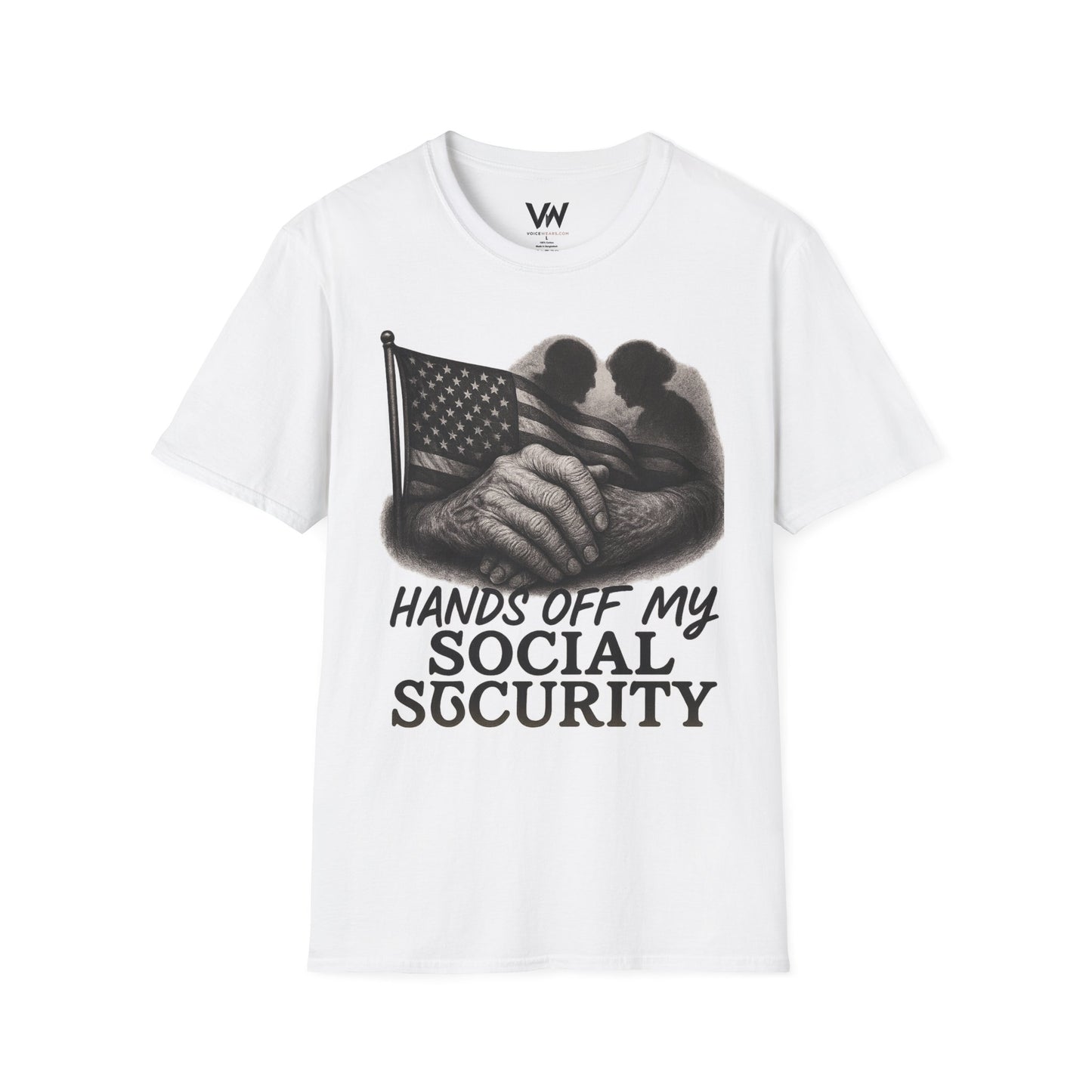 Activism for Social Security Unisex Graphic T-Shirt with Statement Design by Voicewears.com